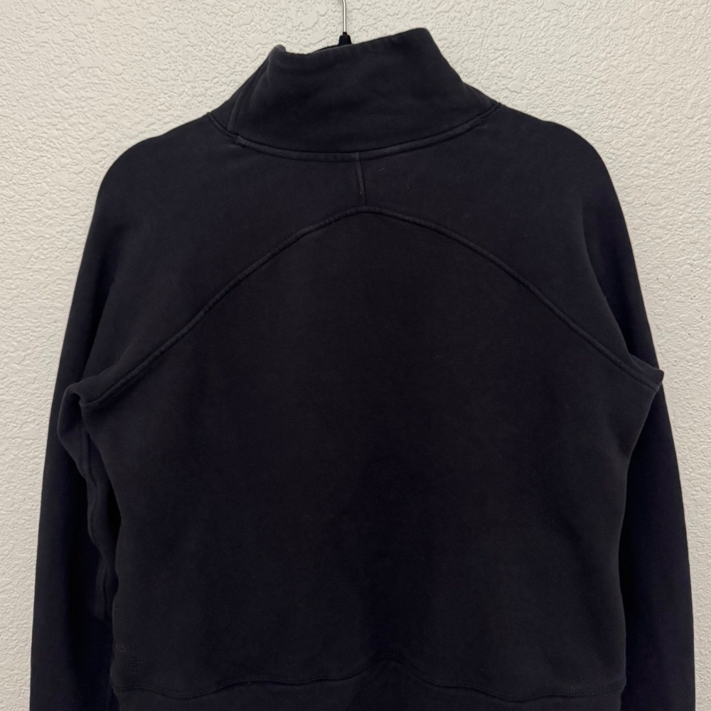 Public Rec Lux Fleece Pullover Sweatshirt Black Funnel Neck Pima Cotton Medium - Picture 7 of 11